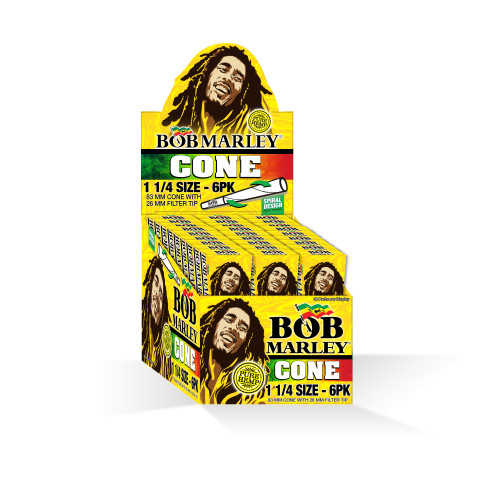 Bob Marley Pre-Rolled Cone - 1-1/4 Size - 6PK - 18/33's